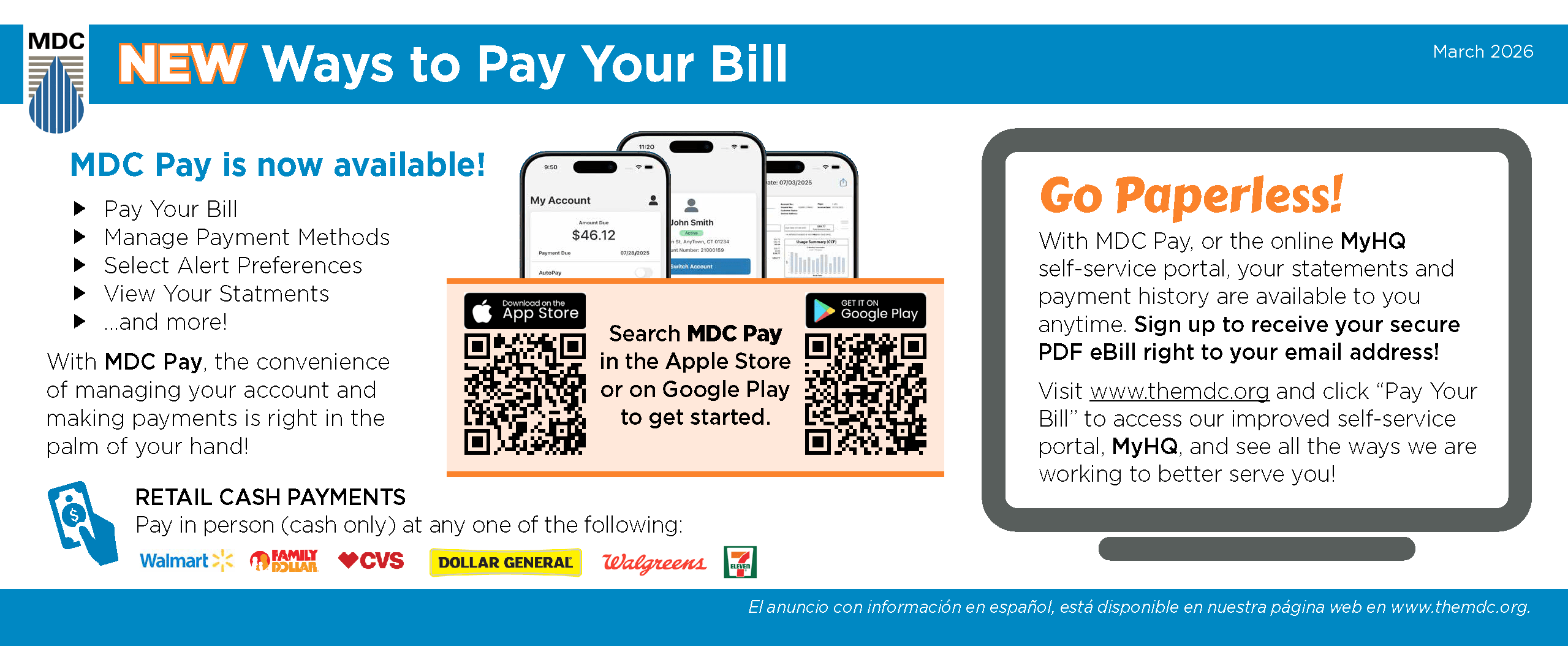 Mdc Shuttle 2026 March Bill Insert | The MDC